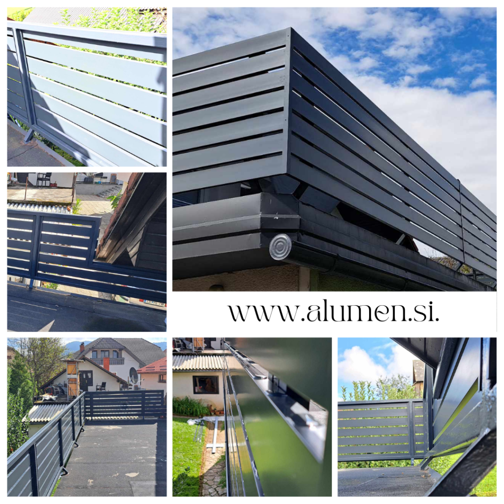 aluminijaste ograje, alu ograje, balkonske ograje, dvoriščne ograje, alumen sistemi, alumen, alumen ograje, alu sistemi, lamelne ograje, lepe ograje, kvalitetne ograje, model i100, model i60, model i60p, model h100, ugodne ograje, ograje, galerija alumen
